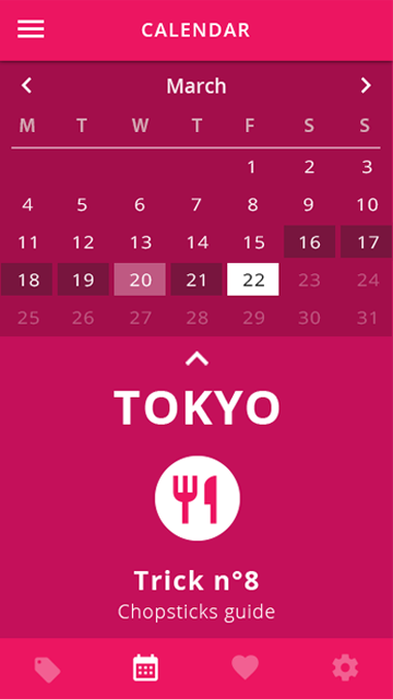 calendar in app